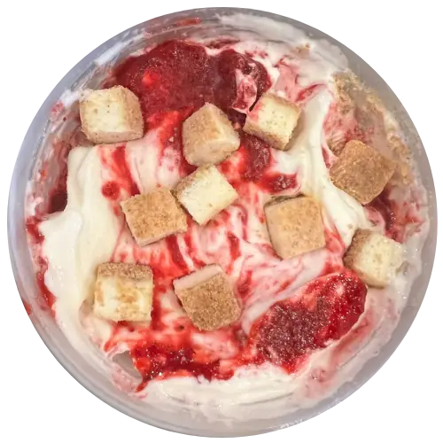 Strawberry Cheesecake Crumble Ice Cream